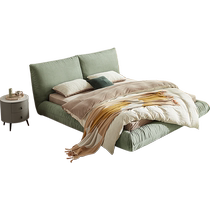 Wang Yibos same style Lins home leather bed simple and modern cloud double floating bed TBC085