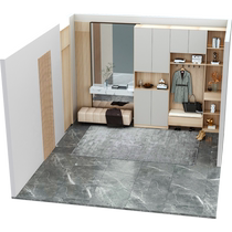 Lins Wood Customized Living Room Shoe Cabinet Foyer Top Large Capacity Modern Light Luxurious Cloakroom Combination Entrance Entrance Entire House
