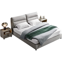 Lins home master bedroom modern simple double bed 200×220 light luxury high-end 2-meter large bed furniture