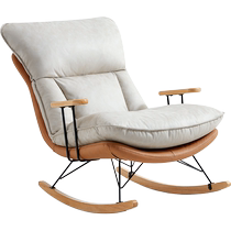 Lins Home Modern Simple Rocking Chair Technology Fabric Home Living Room Bedroom Single Furniture Lins Wood Industry