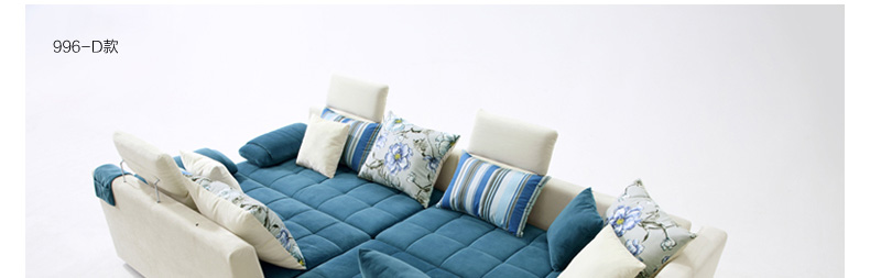 Lin của gỗ hiện đại nhỏ gọn vải sofa kích thước căn hộ phòng khách lắp ráp đa người sofa vải kết hợp 996 #