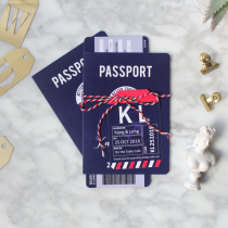 Passport air ticket invitation boat ticket design wedding invitation gift creative wedding boarding pass birthday custom invitation for international students