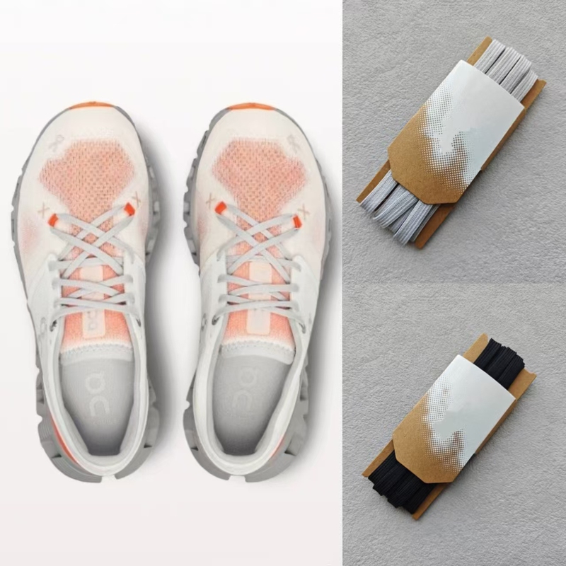 Suitable for on Cloudx3 X4 Running Shoes, Original Shoelaces for Men and Women, Black and Gray Double-Layer Flat Shoelaces Suitable for on Cloudx3 X4 Running Shoes, Original Shoelaces for Men and Women, Black and Gray Double-Layer Flat Shoelaces