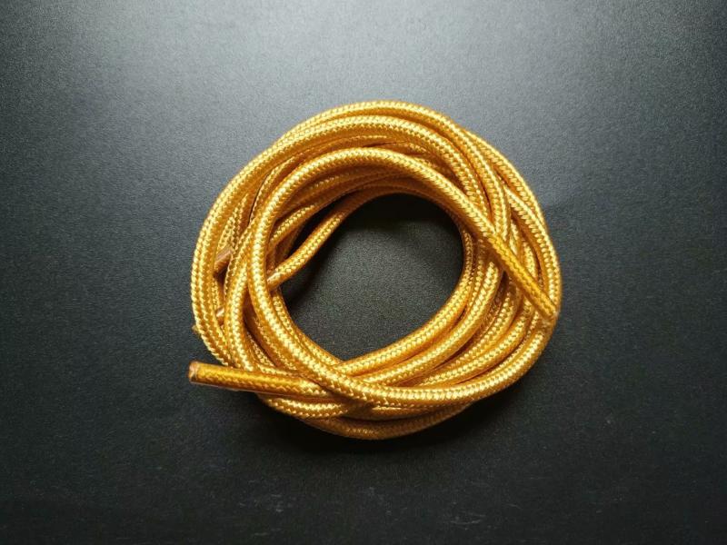 gold round shoelaces