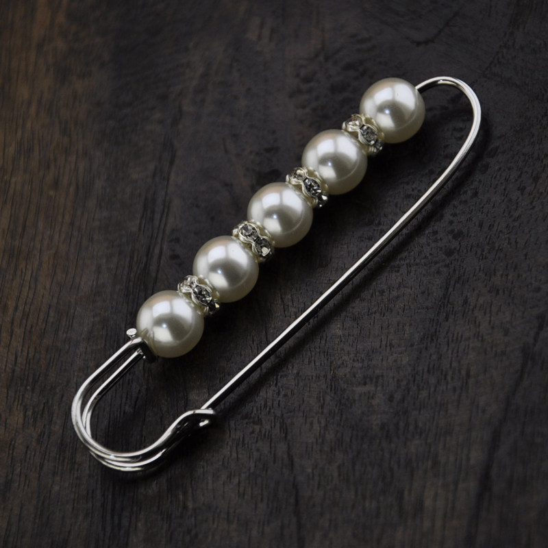 A variety of optional vintage pearl color diamond large brooch pin sweater cardigan scarf women's holiday birthday gift accessories