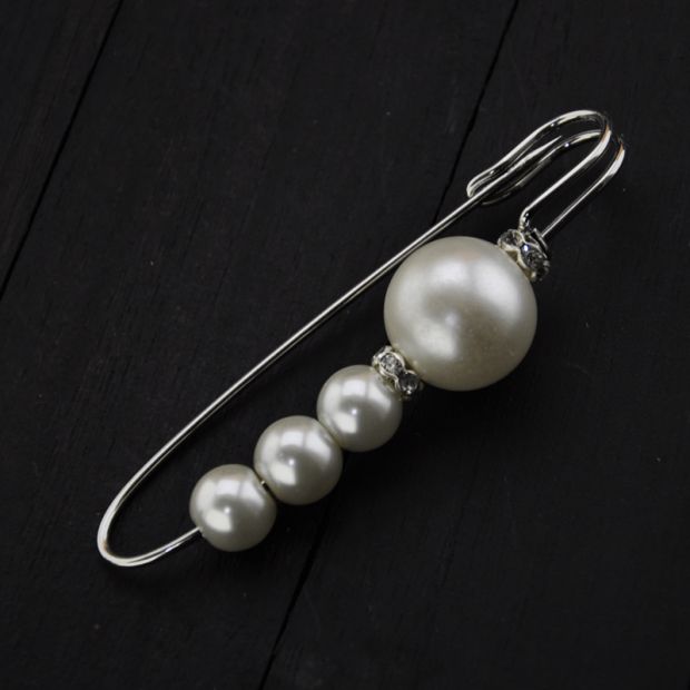 Đa dạng tùy chọn màu ngọc trai cổ điển kim cương lớn trâm cài áo len cổ lọ khăn quàng cổ nữ ngày lễ phụ kiện quà tặng sinh nhật - Trâm cài ghim cài áo vest nam Chanel
