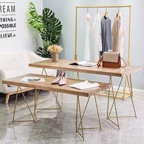 Clothing store display table Simple rectangular table Creative Nakajima table Display table placed in the middle of the solid wood water table