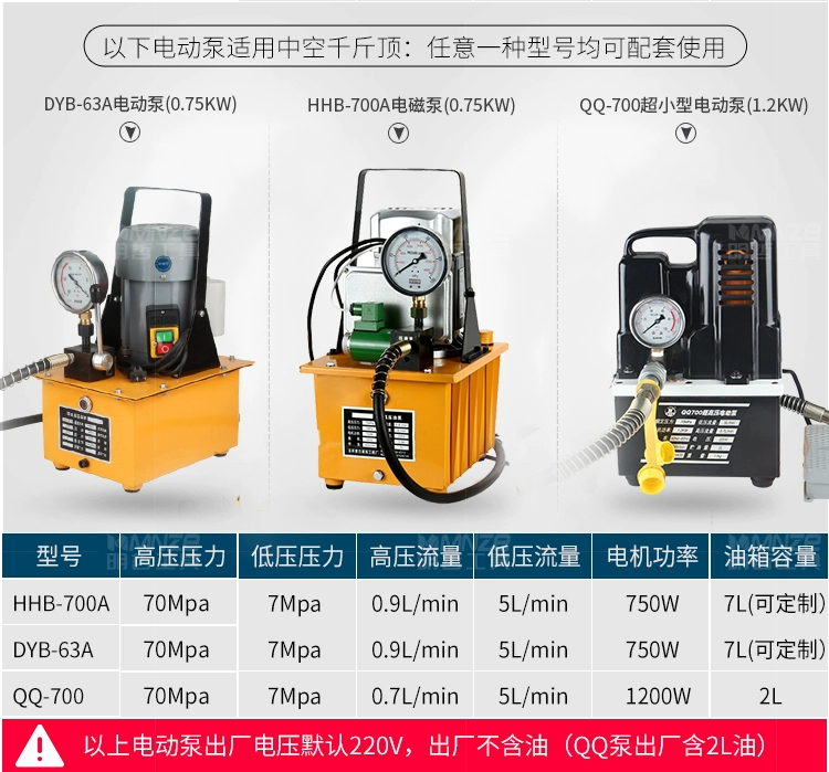 Dụng cụ thủy lực FCY-200100 Kích thủy lực trọng tải lớn 200T Xi lanh thủy lực 100mm kích thủy lực 500 tấn con đội thủy lực ô tô