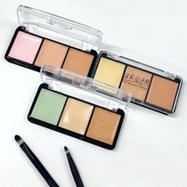 DAISO Japans big creation urglam series three-color concealer face acne Mark black eye concealer plate