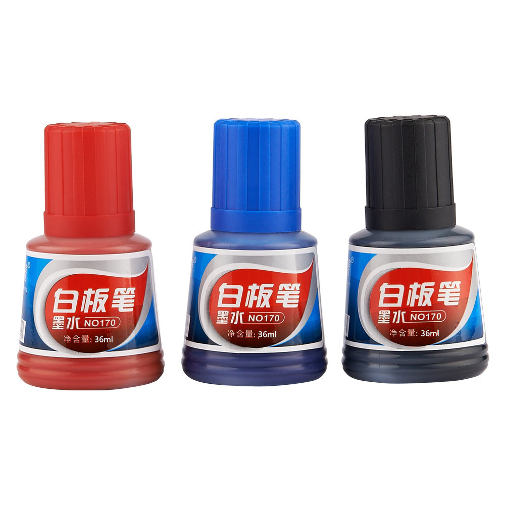 Baoke NO170 whiteboard pen ink erasable ink bottle black red blue easy to add ink teacher training class