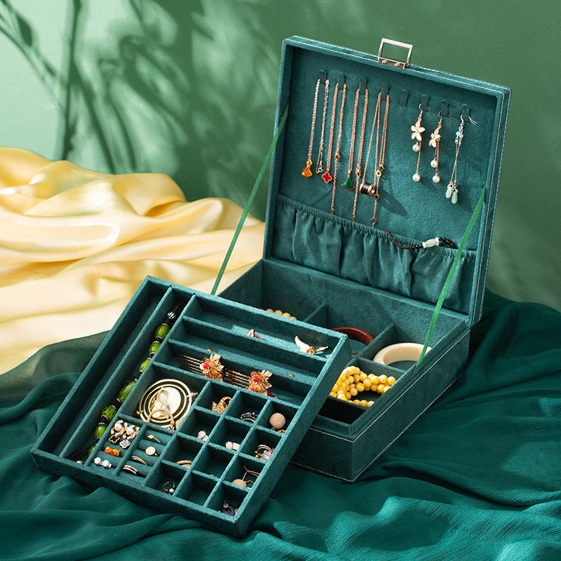 Makeup Desk Brief Accessories Box Multifunction Ornament Containing Box Large Capacity Upscale Ring Earrings Earrings Necklace box