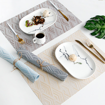 Nordic style placemat Western style mat Creative bowl mat Pot mat Easy to clean Waterproof and oil-proof PVC heat insulation mat Table mat