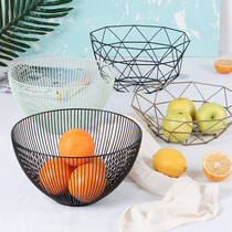 Nordic Iron Art Fruit Pan Living Room Home Water Fruit Basket Creative Fruit Basin Snacks Tabletop Intake Basket Storage Basket