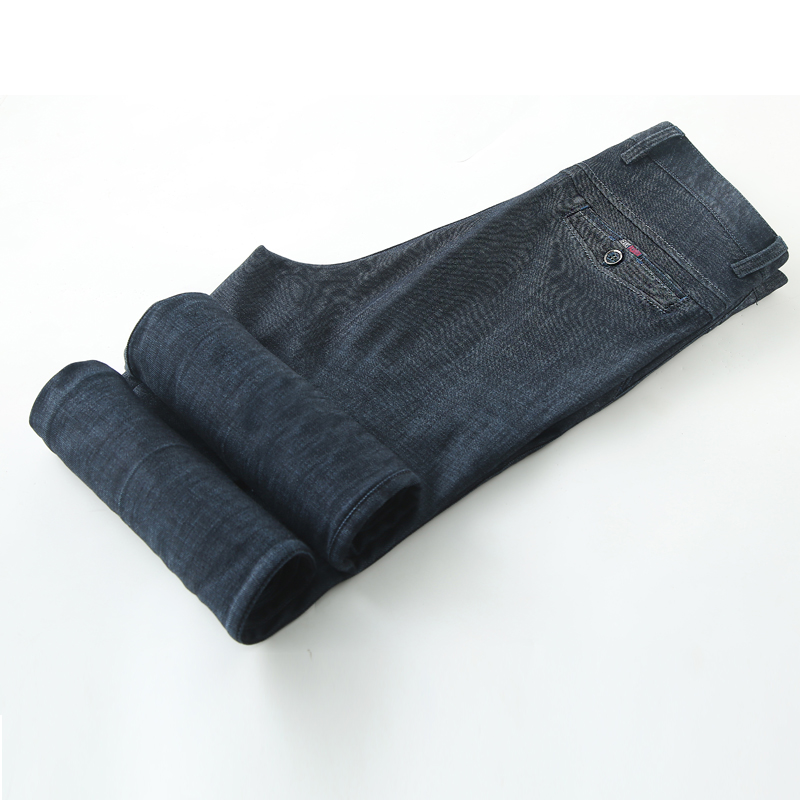 Quần tây nam dài quần dài 120cm lỏng lẻo Quần dài nam mùa thu và quần jeans mùa đông co giãn eo cao quần jean nam ống suông