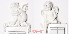 Наклейки для выключателей 包邮开关套创意树脂新品丘比特装饰保护套美式乡村插座开关贴/套