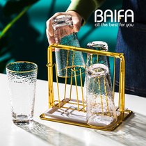 Household living room with tray water Cup drain cup holder desktop cup upside down storage rack glass drain rack