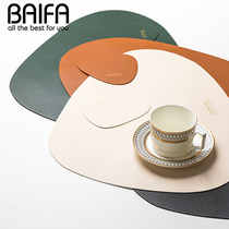 Nordic ins style household leather western table European luxury American light luxury dinner plate mat insulation mat