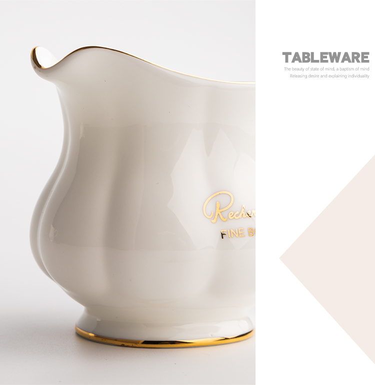 Bone china Tiếng Anh bình sữa gốm sứ sữa cà phê cộng với cốc sữa cá tính cốc sữa cốc cà phê phù hợp với dụng cụ gốm bình pha cold brew