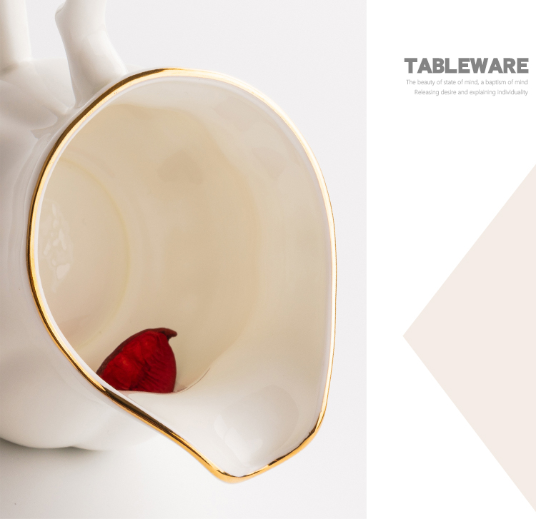 Bone china Tiếng Anh bình sữa gốm sứ sữa cà phê cộng với cốc sữa cá tính cốc sữa cốc cà phê phù hợp với dụng cụ gốm bình pha cold brew