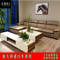 First layer cowhide simple living room corner can be combined leather sofa rich brand furniture No. 8 Ten Years Quality assurance