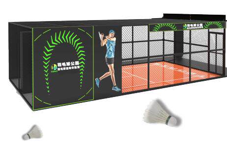Indoor virtual badminton simulation badminton intelligent digital badminton sports room project