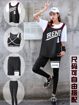 Spring Autumn Summer Relaxation Big Code Yoga Fitness Suit Fashion Casual Running Fitness Room Sports Suit Female female short sleeves