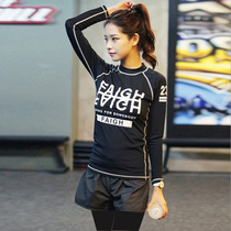 Autumn Winter Break Two Pants Skirt Long Sleeve Speed Dry Korea Fitness Clothing Lady Sport Running Suit Badminton Suit Suit