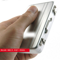 High-grade password safe shape aluminum alloy business card holder mini suitcase business card storage box cigarette case