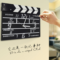 Creative retro movie field notes board clock message board writing clock home board digital wall clock gift customization