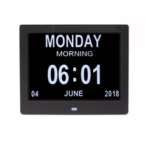 Manufacturers direct sales of 8 inch electronic clock machine desktop mounting LED large font old alarm clock Day Clock photo frame