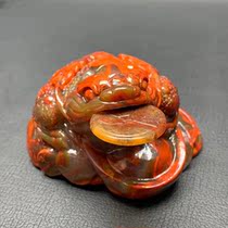 Warring States Red Mart Bull Blood Red Tracing Wealth Multi-son Golden Chan Evil Seiko Hand-held Jewelry Jewelry