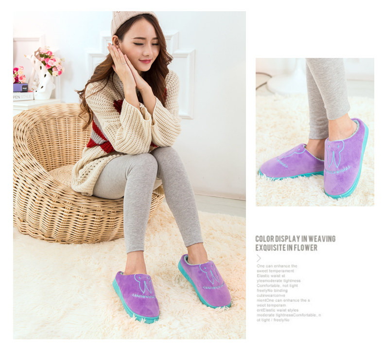 Pantoufles enfants en suède pour hiver - semelle caoutchouc - Ref 1003834 Image 32