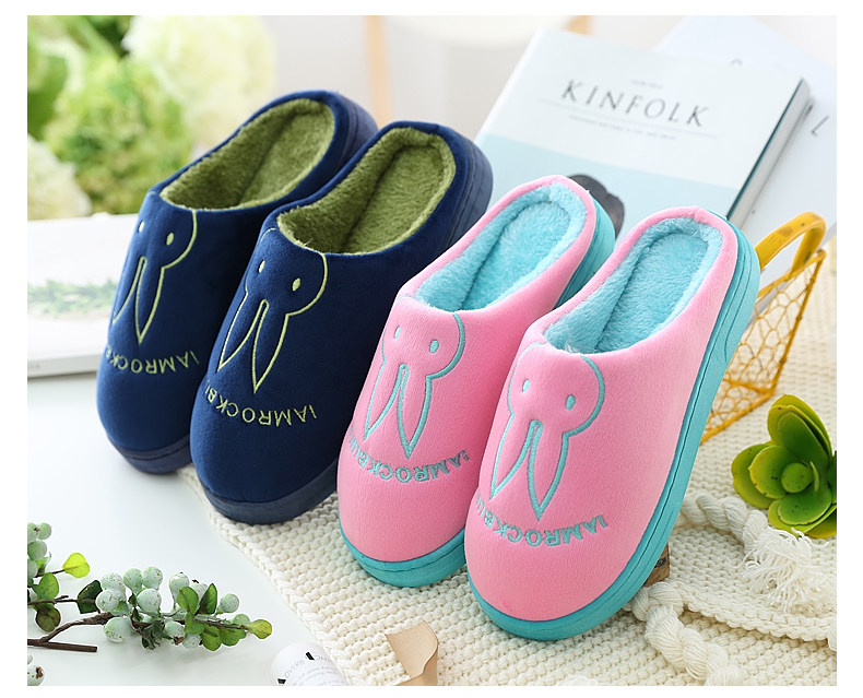 Pantoufles enfants en suède pour hiver - semelle caoutchouc - Ref 1003834 Image 6