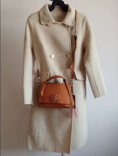 Brown Yellow Color Head Layer Bull Leather Bag Slanted Satchel Single Shoulder Bag Casual Sports Bag