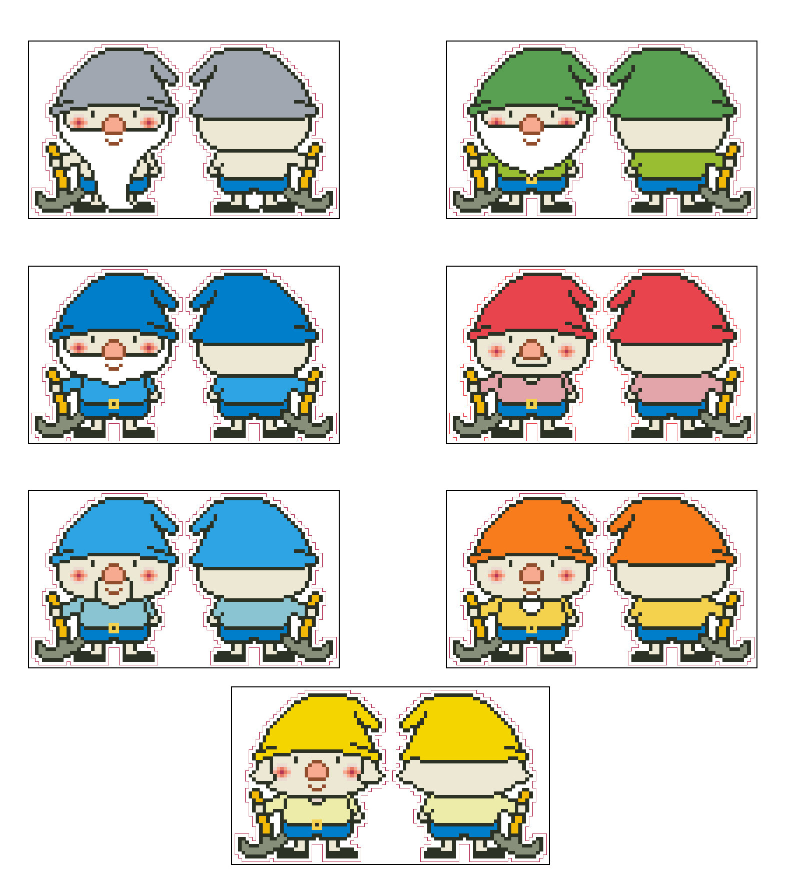 Cross embroidered electronic drawings 2945-2951 of seven small dwarfs 50 g 20 color below XSDs