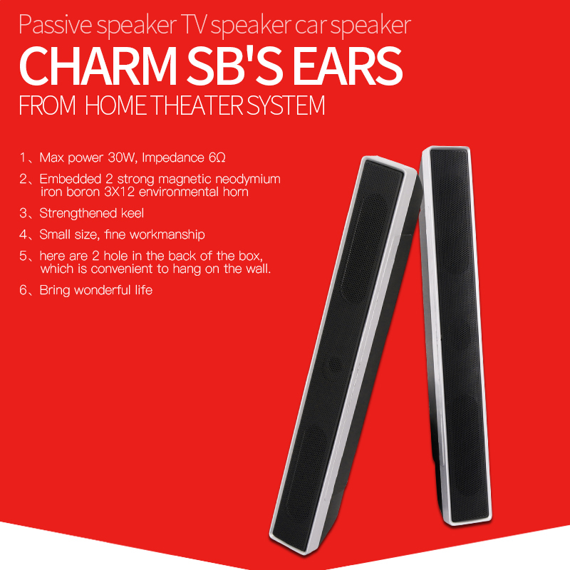 Center Speaker, Passive Speaker, Tv Speaker, Car Rear Window Speaker, Small Long Sound Column, Mid-Range Speaker, Price Per Piece