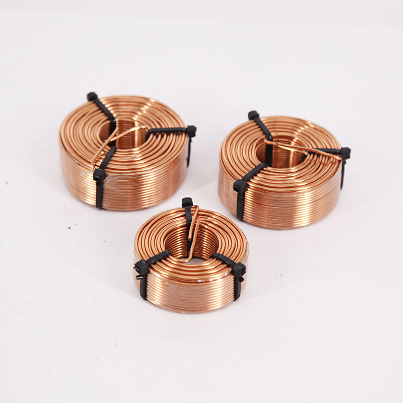 Special inductive hollow-core oxygen-free copper inductance of frequency divider can be added with magnetic core inductance 0 24mH 8 0