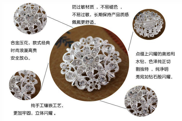 Broche femme en Zircon diamant - Ref 1177517 Image 14