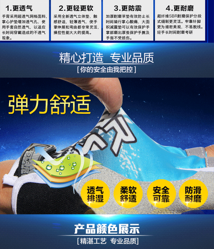 Gants pour vélo mixte - Ref 2242166 Image 24