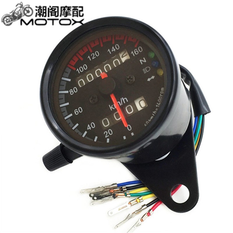 Xe máy CG125 sửa đổi retro đồng hồ mã bảng đo đường kính GN125 cỏ trên bay Tianjun sửa đổi đồng hồ điện tử xe wave alpha