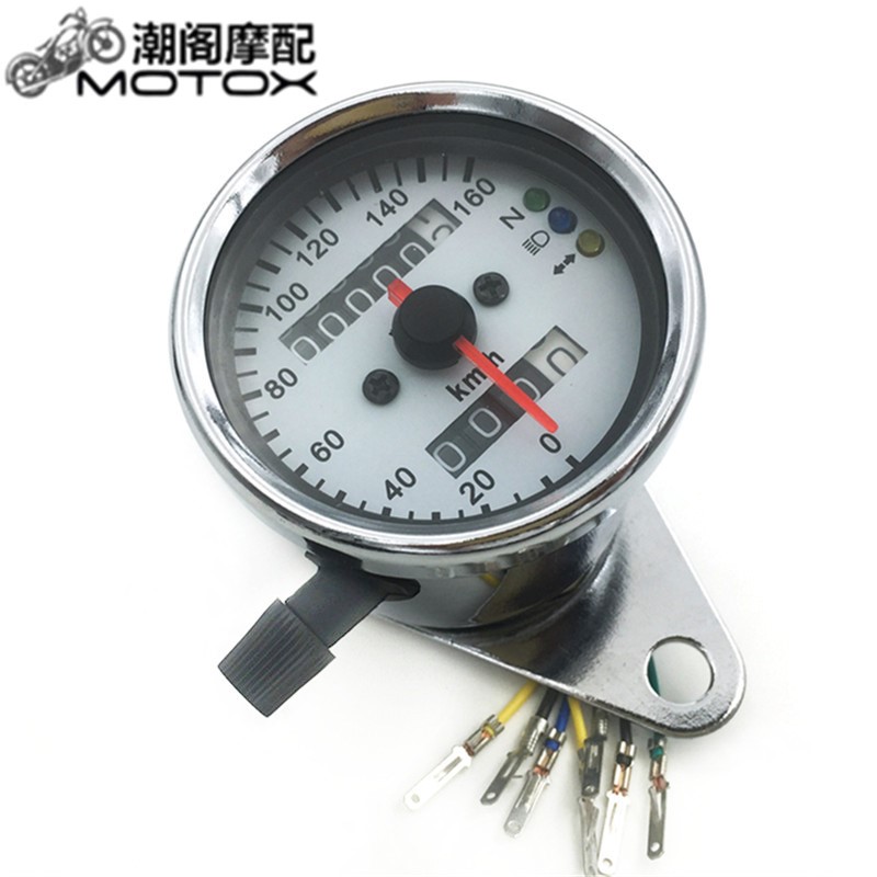 Xe máy CG125 sửa đổi retro đồng hồ mã bảng đo đường kính GN125 cỏ trên bay Tianjun sửa đổi đồng hồ điện tử xe wave alpha