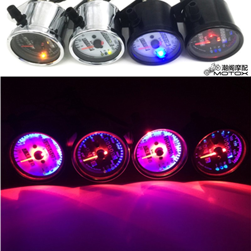 Xe máy CG125 sửa đổi retro đồng hồ mã bảng đo đường kính GN125 cỏ trên bay Tianjun sửa đổi đồng hồ điện tử xe wave alpha
