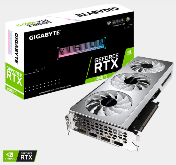 Gigabyte Gigabyte RTX3060 Ti Vision OC 8G Небесный Орел Белый Графика Новая Национальная Банка