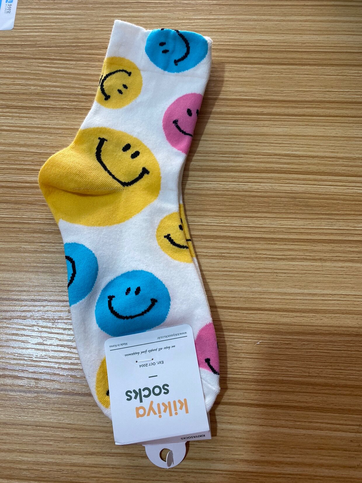 South Korea's new fashion cute smiley color bubble socks ins wind Hyun Yafeng four seasons women's cotton socks autumn and winter