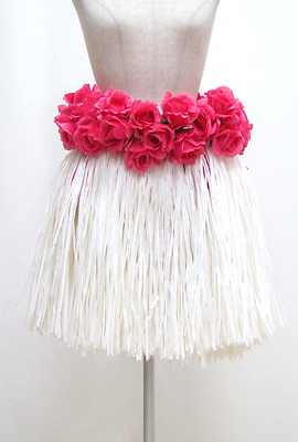 Hawaiian Grass Skirt Dance Fire Slave Ruoo Flowers Ring Waist Ring Large Creek Dancer Dress Dance Performance Suit Accessories