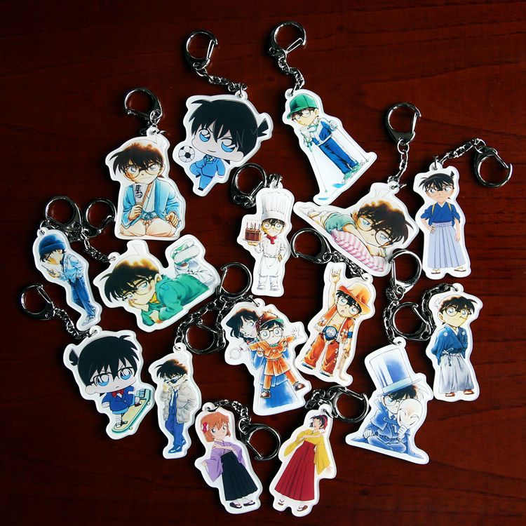 A variety of selected anime detective Conan Xiaolan Xiaowei peripheral double-sided acrylic keychain school bag pendant