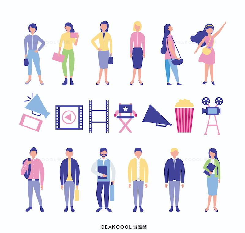 PNG免扣丨电影娱乐拍戏人物丨