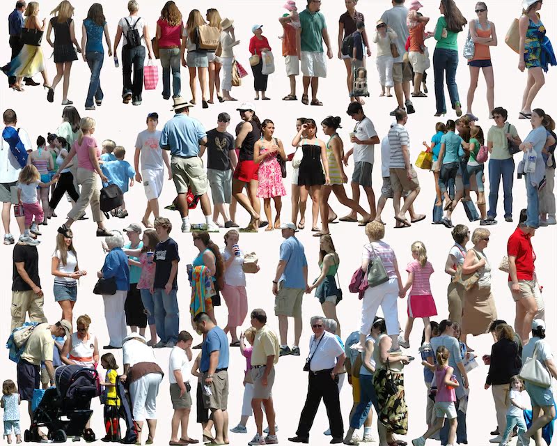 PSD真实常用商业人物人群丨