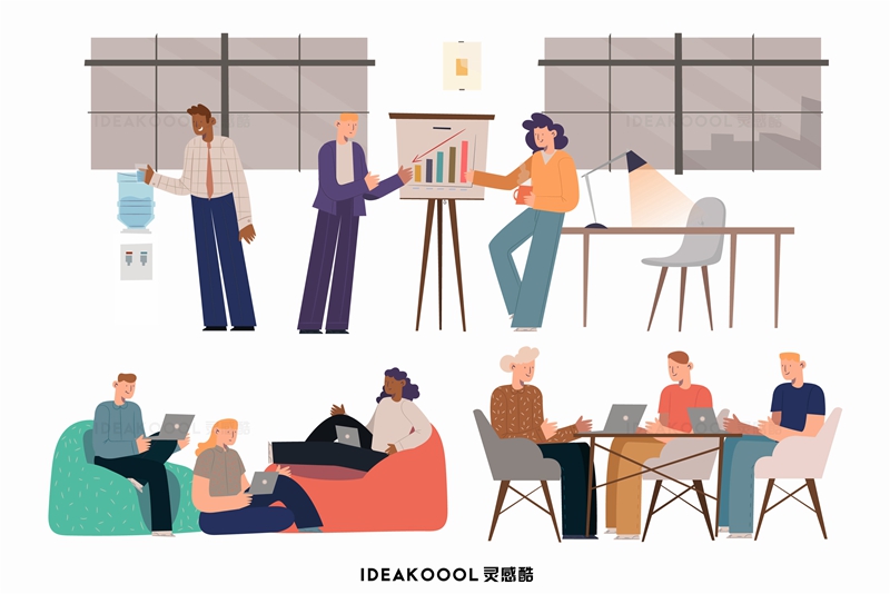 免扣丨办公商务休闲洽谈人物丨