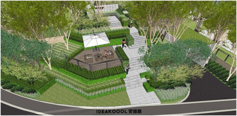 重庆融创大区景观草图SU模型丨